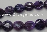 CKU36 15.5 inches 12mm flat round purple kunzite beads wholesale