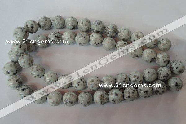 CKW05 15.5 inches 14mm round kiwi jasper gemstone beads