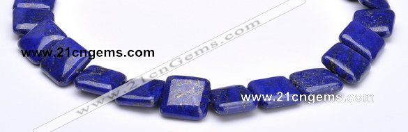 CLA01 15.5 inch 18*18mm square deep blue dyed lapis lazuli beads