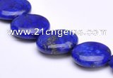 CLA18 16mm coin deep blue dyed lapis lazuli gemstone beads