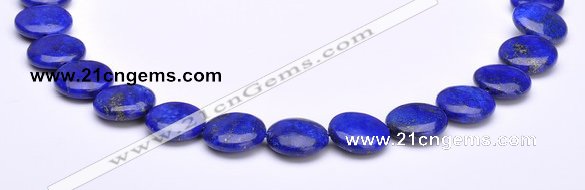 CLA18 16mm coin deep blue dyed lapis lazuli gemstone beads