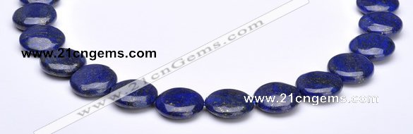 CLA19 18mm coin deep blue dyed lapis lazuli gemstone beads