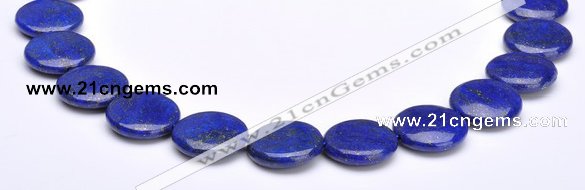 CLA20 coin 20mm deep blue dyed lapis lazuli gemstone beads