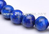 CLA23 8mm round blue dyed lapis lazuli gmestone beads Wholesale