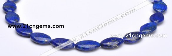 CLA34 13*20mm flat oval deep blue dyed lapis lazuli beads