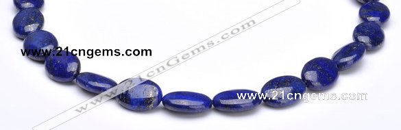 CLA35 flat oval 13*18mm deep blue dyed lapis lazuli beads