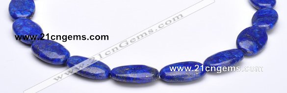 CLA36 flat oval deep blue dyed lapis lazuli 15*25mm beads