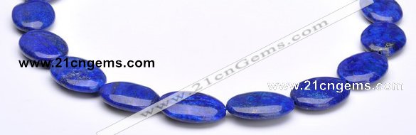 CLA37 18*25mm deep blue dyed lapis lazuli flat oval beads