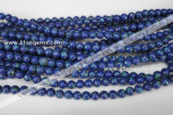 CLA402 15.5 inches 8mm round synthetic lapis lazuli beads