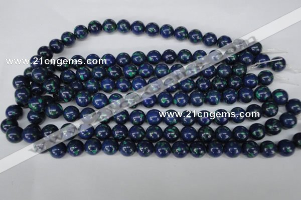 CLA403 15.5 inches 10mm round synthetic lapis lazuli beads