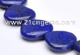 CLA41 20*20mm heart deep blue dyed lapis lazuli beads wholesale