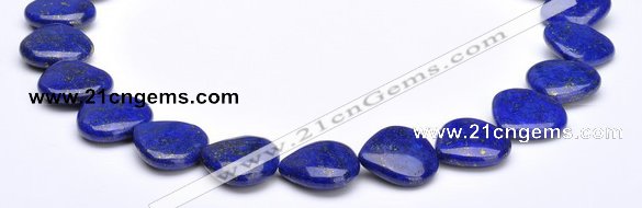 CLA41 20*20mm heart deep blue dyed lapis lazuli beads wholesale