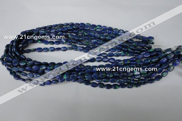 CLA418 15.5 inches 5*7mm oval synthetic lapis lazuli beads