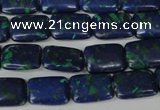 CLA427 15.5 inches 10*14mm rectangle synthetic lapis lazuli beads