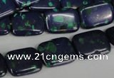 CLA428 15.5 inches 12*16mm rectangle synthetic lapis lazuli beads