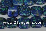 CLA435 15.5 inches 14*14mm square synthetic lapis lazuli beads