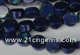 CLA442 15.5 inches 8mm coin synthetic lapis lazuli beads
