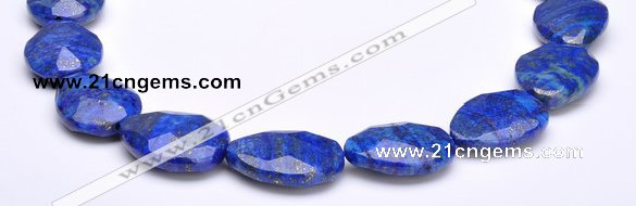 CLA45 19*25mm faceted teardrop deep blue dyed lapis lazuli beads