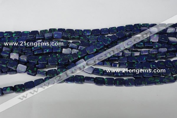 CLA453 15.5 inches 8*10mm rectangle synthetic lapis lazuli beads