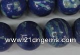 CLA475 15.5 inches 20mm round synthetic lapis lazuli beads