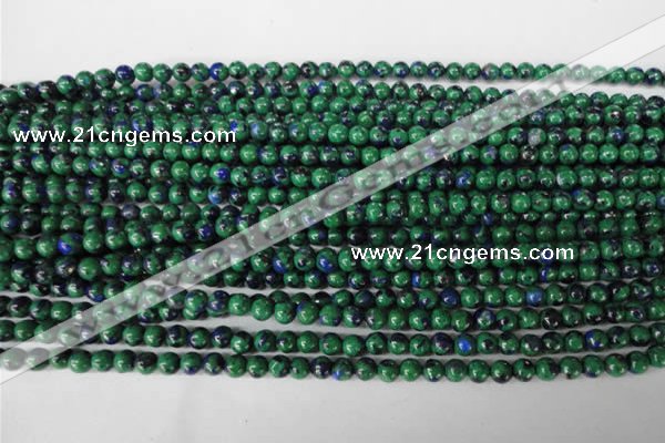 CLA478 15.5 inches 4mm round synthetic lapis lazuli beads