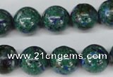 CLA483 15.5 inches 14mm round synthetic lapis lazuli beads