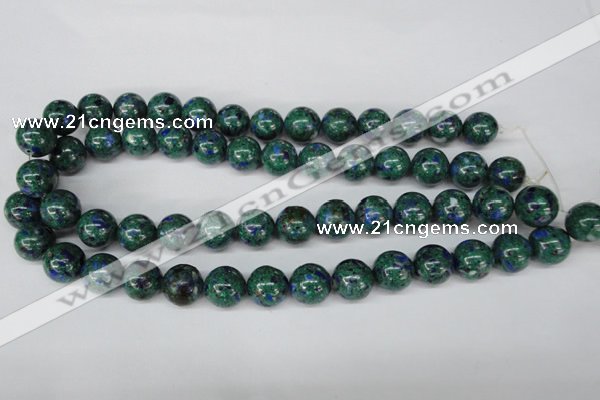 CLA483 15.5 inches 14mm round synthetic lapis lazuli beads