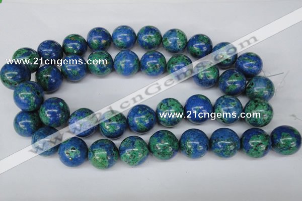 CLA486 15.5 inches 20mm round synthetic lapis lazuli beads