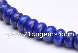 CLA50 5*8mm roundel deep blue dyed lapis lazuli beads Wholesale