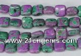 CLA518 15.5 inches 8*8mm square synthetic lapis lazuli beads