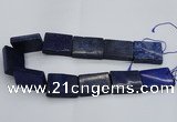 CLA55 15.5 inches 25*35mm rectangle Dyed lapis lazuli gemstone beads