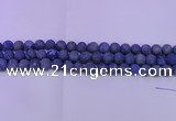 CLA61 15.5 inches 6mm round matte lapis lazuli beads