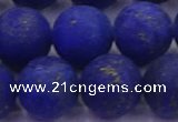 CLA76 15.5 inches 16mm round matte lapis lazuli beads wholesale