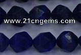 CLA84 15.5 inches 12mm faceted nuggets dyed lapis lazuli beads