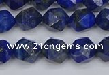 CLA86 15.5 inches 6mm faceted nuggets dyed lapis lazuli beads