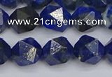 CLA87 15.5 inches 8mm faceted nuggets dyed lapis lazuli beads