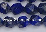 CLA88 15.5 inches 10mm faceted nuggets dyed lapis lazuli beads