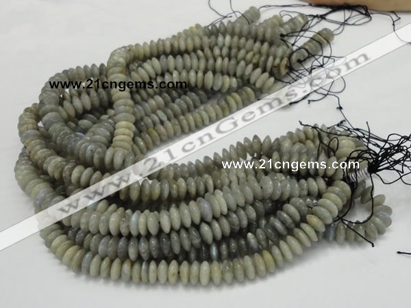 CLB09 16 inches 6*12mm roundel labradorite gemstone beads wholesale