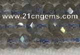 CLB1020 15.5 inches 2*4mm faceted rondelle labradorite gemstone beads