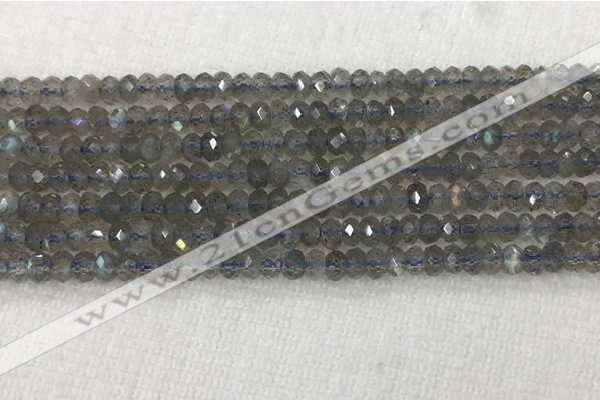 CLB1020 15.5 inches 2*4mm faceted rondelle labradorite gemstone beads