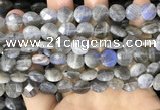 CLB1038 15.5 inches 10mm faceted coin labradorite beads wholesale