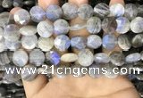 CLB1039 15.5 inches 12mm faceted coin labradorite beads wholesale