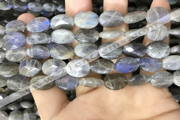 CLB1042 15.5 inches 10*14mm faceted oval labradorite beads wholesale