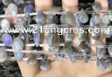 CLB1044 Top drilled 8*12mm faceted briolette labradorite beads