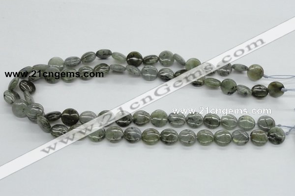 CLB105 15.5 inches 12mm flat round labradorite gemstone beads wholesale