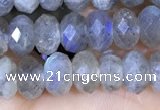 CLB1053 15.5 inches 5*8mm faceted rondelle labradorite gemstone beads