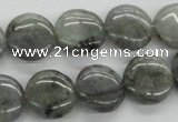 CLB106 15.5 inches 14mm flat round labradorite gemstone beads wholesale