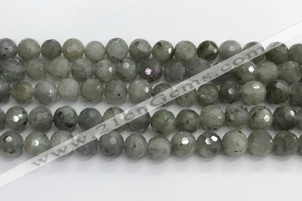 CLB1077 15.5 inches 10mm faceted round labradorite beads