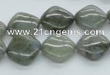 CLB118 15.5 inches 14*14mm diamond labradorite gemstone beads wholesale