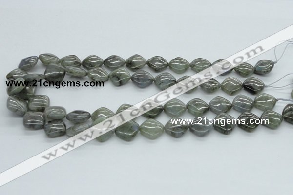 CLB118 15.5 inches 14*14mm diamond labradorite gemstone beads wholesale